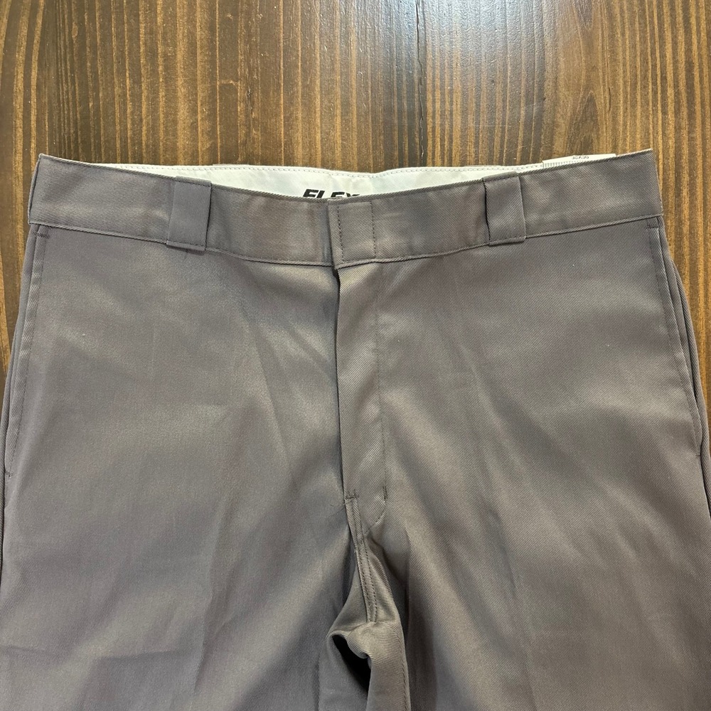 Dickies 874 Original‎ Fit Work Pants Mens 38x30 Silver Grey Flex 11874VG New - Picture 4 of 6